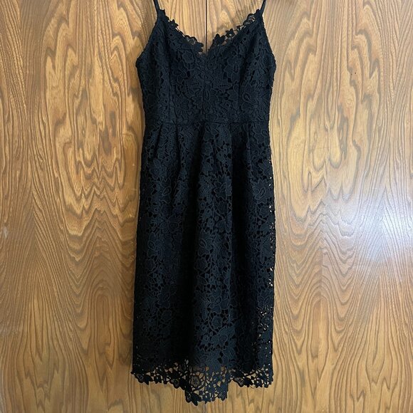 Astr Dresses & Skirts - Astr Lace A-Line Midi Dress Black